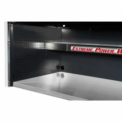 Promo 🎁 55 in. Power Workstation Professional Hutch with Stainless Steel Shelf and Work Surface in Black by Extreme Tools 😍 10 Promo 🎁 55 in. Power Workstation Professional Hutch with Stainless Steel Shelf and Work Surface in Black by Extreme Tools 😍 -Sunex Tools Sales black gloss powder coat finish with anodized chrome handle extreme tools top tool chests ex5501hcbk 1f 1000