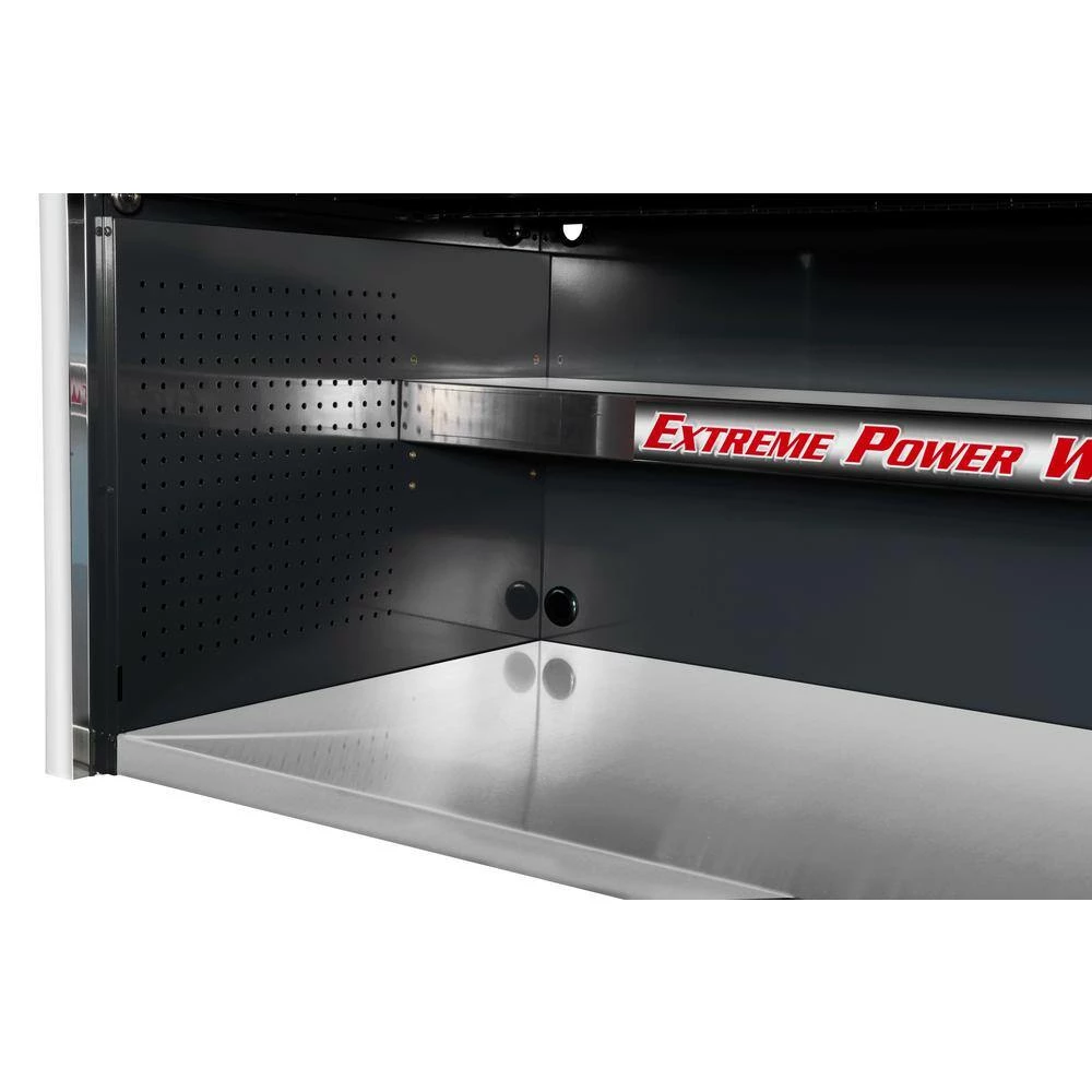 Promo 🎁 55 in. Power Workstation Professional Hutch with Stainless Steel Shelf and Work Surface in Black by Extreme Tools 😍 5 Promo 🎁 55 in. Power Workstation Professional Hutch with Stainless Steel Shelf and Work Surface in Black by Extreme Tools 😍 - Image 3