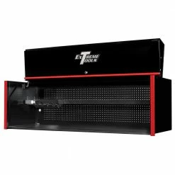 Coupon 🔥 RX Series 72 in. 0-Drawer Triple-Bank Extreme Power Workstation Hutch in Black with Red Trim by Extreme Tools 🌟 11 Coupon 🔥 RX Series 72 in. 0-Drawer Triple-Bank Extreme Power Workstation Hutch in Black with Red Trim by Extreme Tools 🌟 -Sunex Tools Sales black gloss powder coat finish with anodized red handle extreme tools top tool chests rx722501hcbkrd 1f 1000