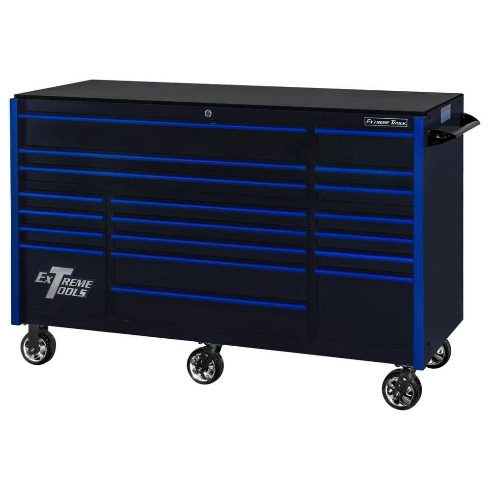 Best deal 🔔 RX Series 72 in. 19 -Drawer Roller Cabinet Tool Chest in Black with Blue Handles by Extreme Tools ⭐ 3 Best deal 🔔 RX Series 72 in. 19 -Drawer Roller Cabinet Tool Chest in Black with Blue Handles by Extreme Tools ⭐