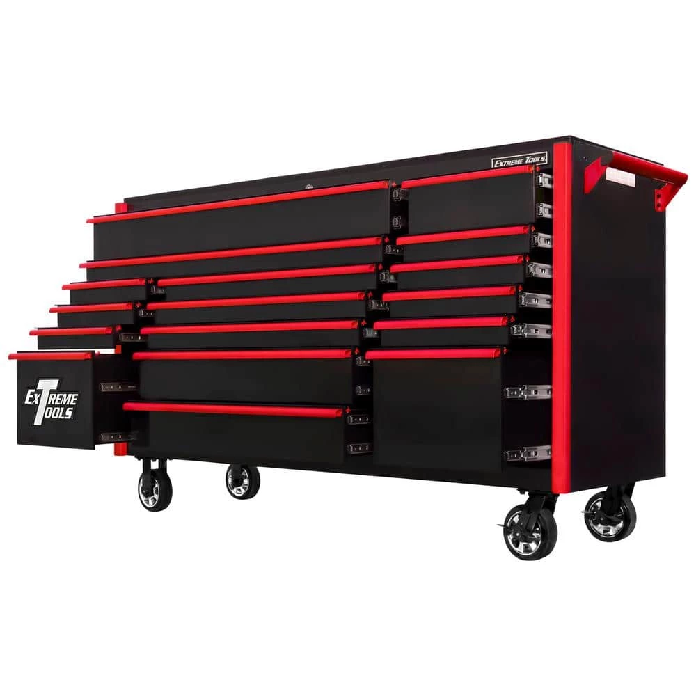 Discount ⭐ DX Series 72 in. 17-Drawer Roller Cabinet Tool Chest with Mag Wheels in Black with Red Drawer Pulls by Extreme Tools 🤩 5 Discount ⭐ DX Series 72 in. 17-Drawer Roller Cabinet Tool Chest with Mag Wheels in Black with Red Drawer Pulls by Extreme Tools 🤩 - Image 3