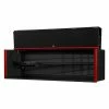Best Sale 😀 DX Series 72 in. 0-Drawer Extreme Power Workstation Hutch in Black with Red Handle by Extreme Tools 🔥 -Sunex Tools Sales black gloss powder coat finish with red powder coated handle extreme tools top tool chests dx722101hcbkrd 64 1000