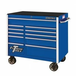 Outlet 🤩 RX Series 41 in. 11-Drawer Roller Cabinet Tool Chest in Blue by Extreme Tools ⭐