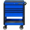 Best Pirce 😀 Professional 33 in. Deluxe 4-Drawer Tool Utility Cart with Bumpers in Blue by Extreme Tools 👏