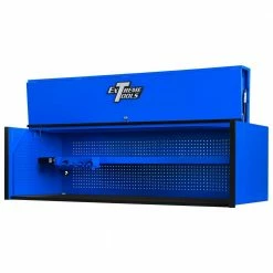 Hot Sale 😍 EXQ Professional 72 in. 0-Drawer Blue Extreme Power Workstation Hutch with Black Handles by Extreme Tools 🎉 -Sunex Tools Sales blue gloss powder coat finish with black anodized handles extreme tools top tool chests ex7201hcqblbk c3 1000