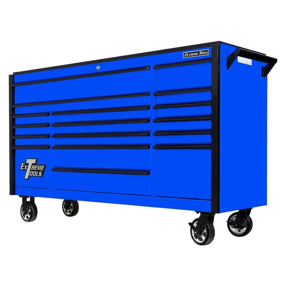 Coupon ๐ฏ DX Series 72 in. 17-Drawer Roller Cabinet Tool Chest in Blue with Mag Wheels and Black Drawer Pulls by Extreme Tools ๐ 3 Coupon ๐ฏ DX Series 72 in. 17-Drawer Roller Cabinet Tool Chest in Blue with Mag Wheels and Black Drawer Pulls by Extreme Tools ๐