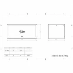 Hot Sale 🔥 55 in. Power Workstation Professional Hutch with Stainless Steel Shelf and Work Surface in Blue by Extreme Tools 🎉 -Sunex Tools Sales blue gloss powder coat finish with chrome handles extreme tools top tool chests ex5501hcbl 1f 1000