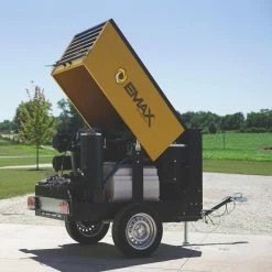 Promo 🔔 185 CFM 125 PSI Portable Diesel Driven Trailer Mounted Rotary Screw Air Compressor with 49 HP Kubota Diesel Engine by EMAX 🛒 -Sunex Tools Sales emax portable air compressors eds185tr 66 1000