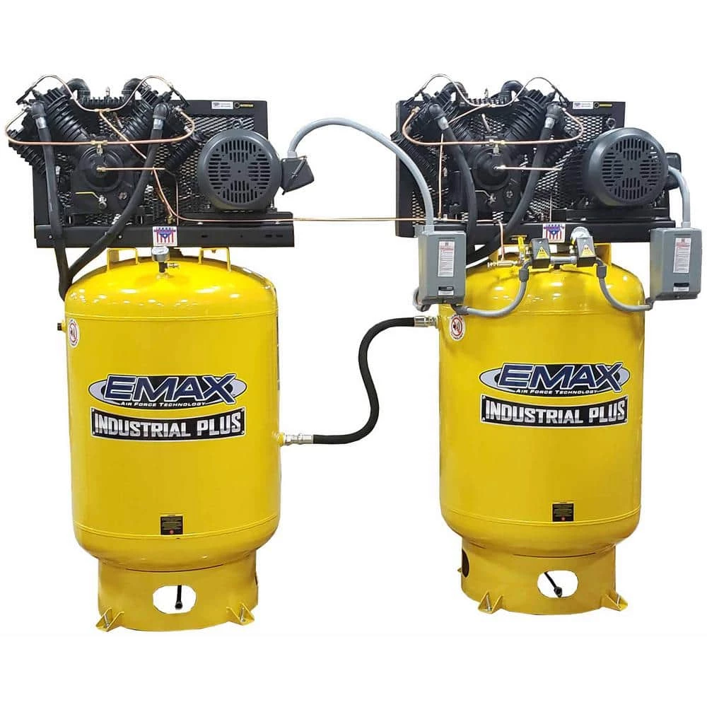 Cheap ๐ 80 Gal. 20 HP 1ph Vertical Solo Mounted Alternating Silent Air Compressors with Pressure Lube Pump by EMAX ๐ 3 Cheap ๐ 80 Gal. 20 HP 1ph Vertical Solo Mounted Alternating Silent Air Compressors with Pressure Lube Pump by EMAX ๐