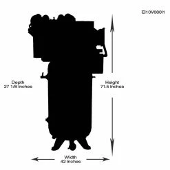 Best Pirce ๐ Industrial Series 80 Gal. 10 HP 1-Phase Electric Air Compressor with pressure lubricated pump by EMAX ๐งจ 16 Best Pirce ๐ Industrial Series 80 Gal. 10 HP 1-Phase Electric Air Compressor with pressure lubricated pump by EMAX ๐งจ -Sunex Tools Sales emax stationary air compressors hi10v080v1 c3 1000