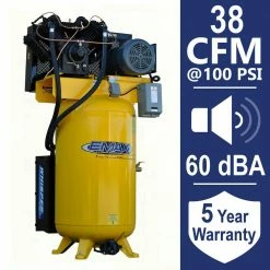 Buy 🔥 Industrial Plus 80 Gal. 10 HP 230-Volt 3-Phase Silent Electric Air Compressor by EMAX 👍