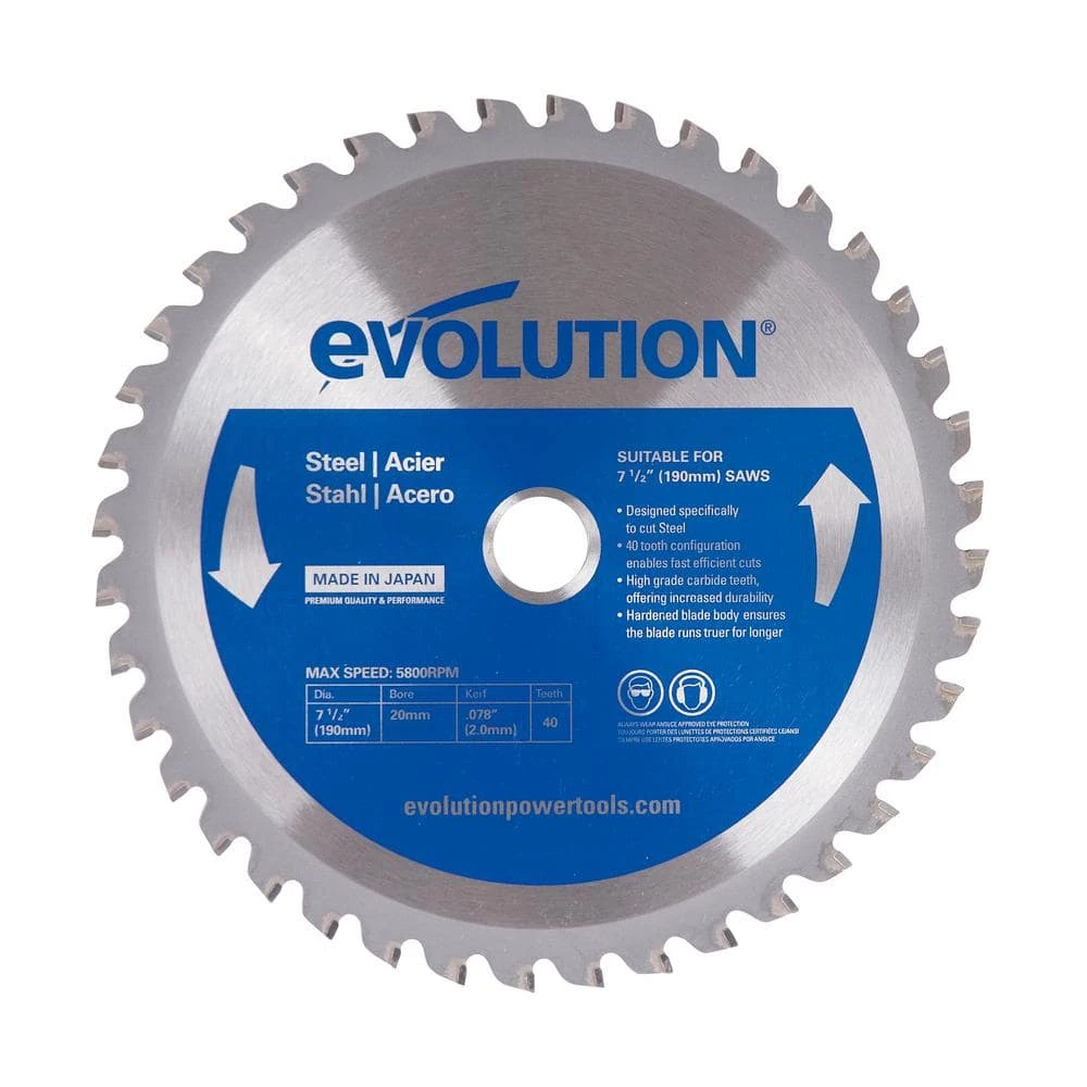 Best Sale ⭐ 7-1/2 in. 40-Teeth Mild Steel Cutting Saw Blade by Evolution Power Tools 🔥 3 Best Sale ⭐ 7-1/2 in. 40-Teeth Mild Steel Cutting Saw Blade by Evolution Power Tools 🔥