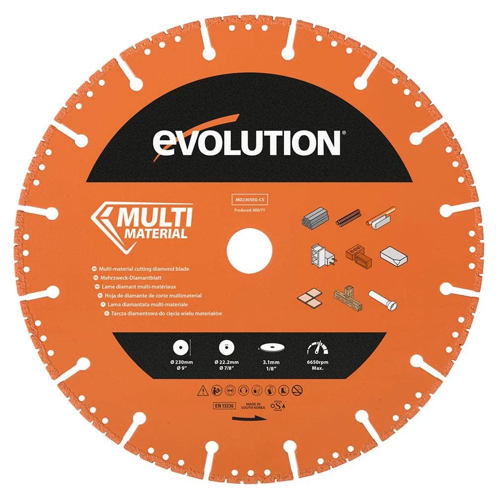 Best deal ๐ 9 in. Segmented Edge, 7/8 in. Arbor, Multi-Purpose, Metal Cutting Diamond Blade by Evolution Power Tools ๐งจ 2 Best deal ๐ 9 in. Segmented Edge, 7/8 in. Arbor, Multi-Purpose, Metal Cutting Diamond Blade by Evolution Power Tools ๐งจ