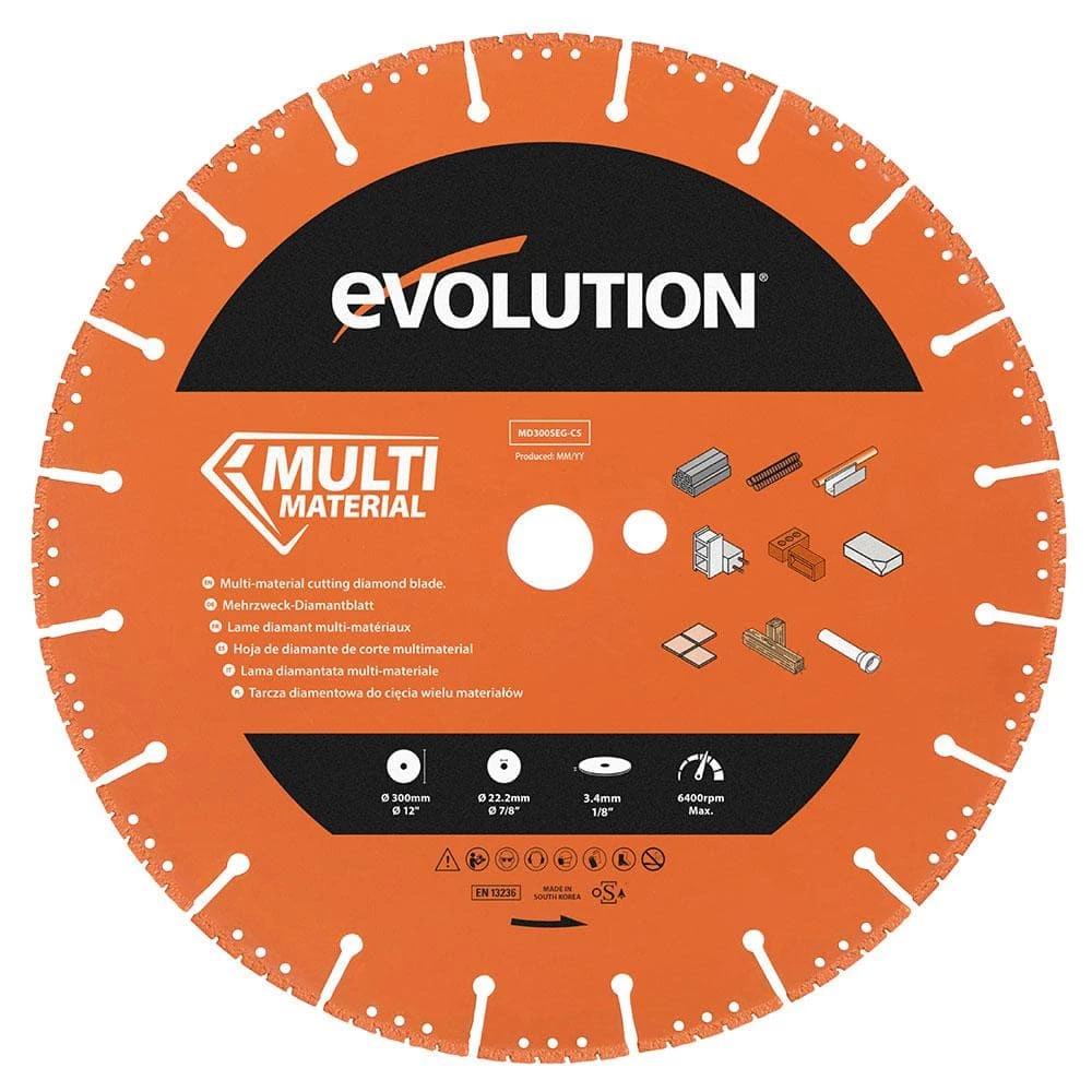 Hot Sale โญ 12 in. Segmented Edge, 1 in. Arbor, Multi-Purpose, Metal Cutting Diamond Blade by Evolution Power Tools ๐ 3 Hot Sale โญ 12 in. Segmented Edge, 1 in. Arbor, Multi-Purpose, Metal Cutting Diamond Blade by Evolution Power Tools ๐