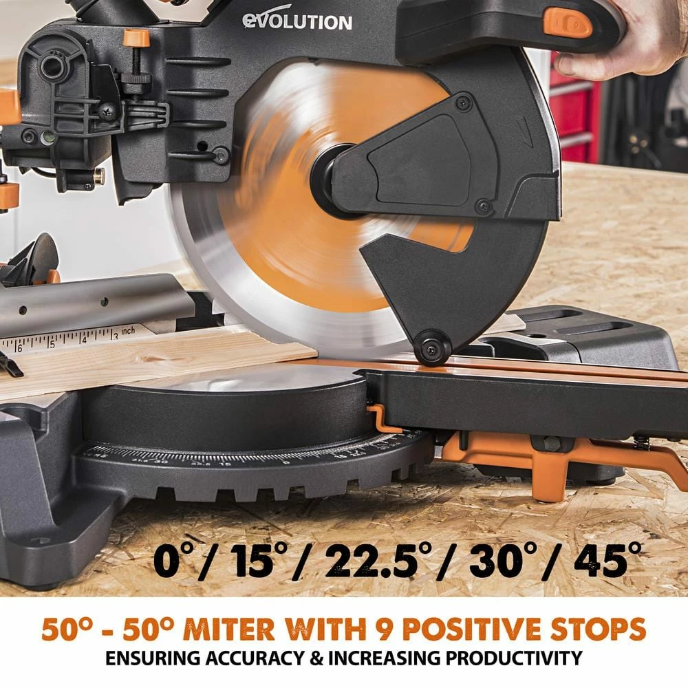 Coupon ๐งจ 15 Amp 10 in. Dual Bevel Sliding Miter Saw with Laser Guide, Dust Bag, 13 ft. Power Cord, and 28-T Multi-Material Blade by Evolution Power Tools ๐ 12 Coupon ๐งจ 15 Amp 10 in. Dual Bevel Sliding Miter Saw with Laser Guide, Dust Bag, 13 ft. Power Cord, and 28-T Multi-Material Blade by Evolution Power Tools ๐ - Image 10