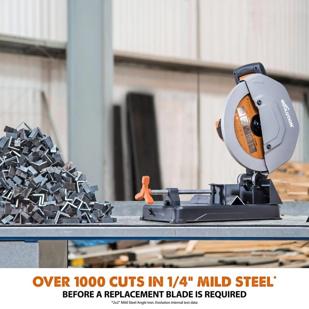 New 🤩 15 Amp 14 in. Chop Saw with V-Block and Multi-Material 32-T Blade by Evolution Power Tools 🔥 12 New 🤩 15 Amp 14 in. Chop Saw with V-Block and Multi-Material 32-T Blade by Evolution Power Tools 🔥 - Image 10