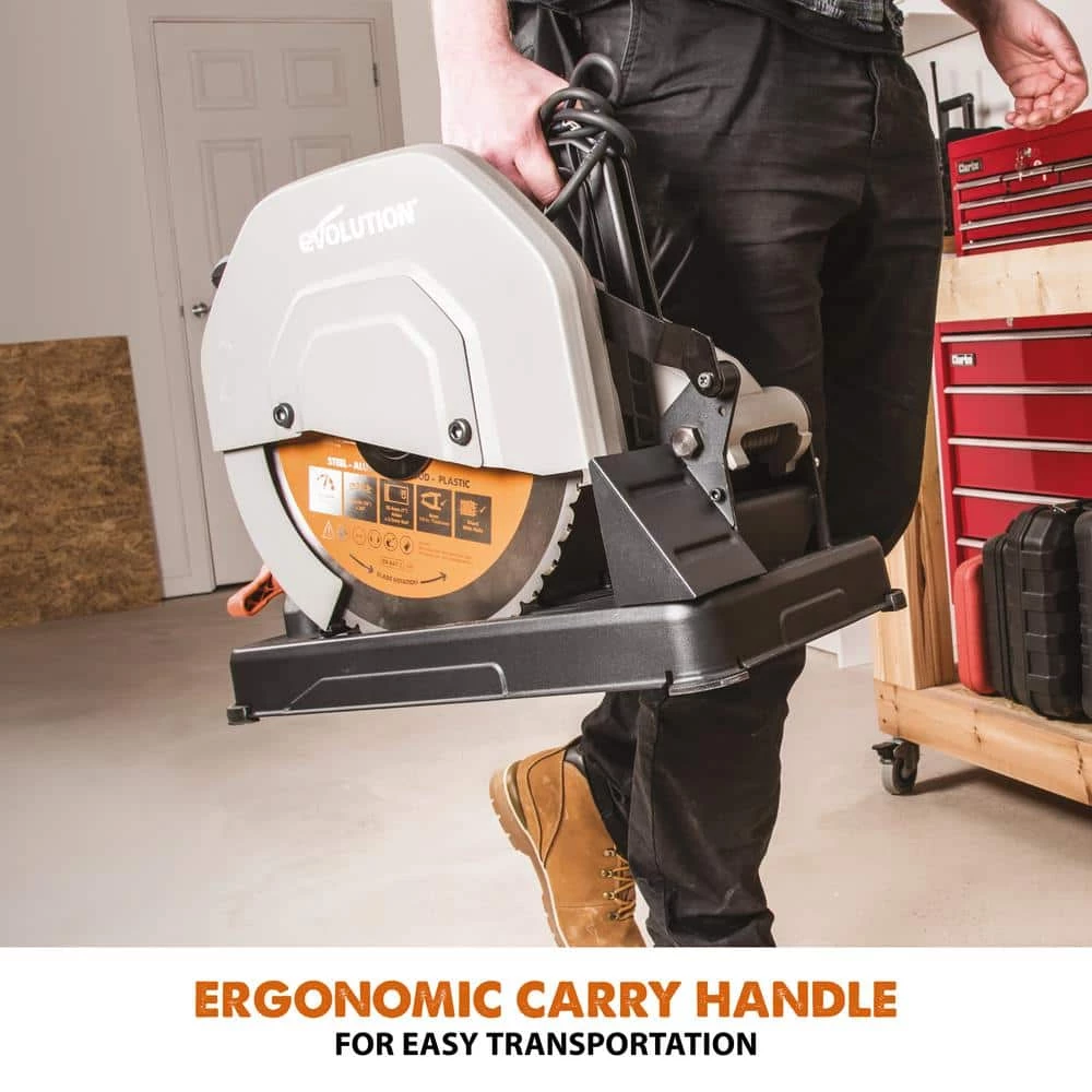 New 🤩 15 Amp 14 in. Chop Saw with V-Block and Multi-Material 32-T Blade by Evolution Power Tools 🔥 14 New 🤩 15 Amp 14 in. Chop Saw with V-Block and Multi-Material 32-T Blade by Evolution Power Tools 🔥 - Image 12