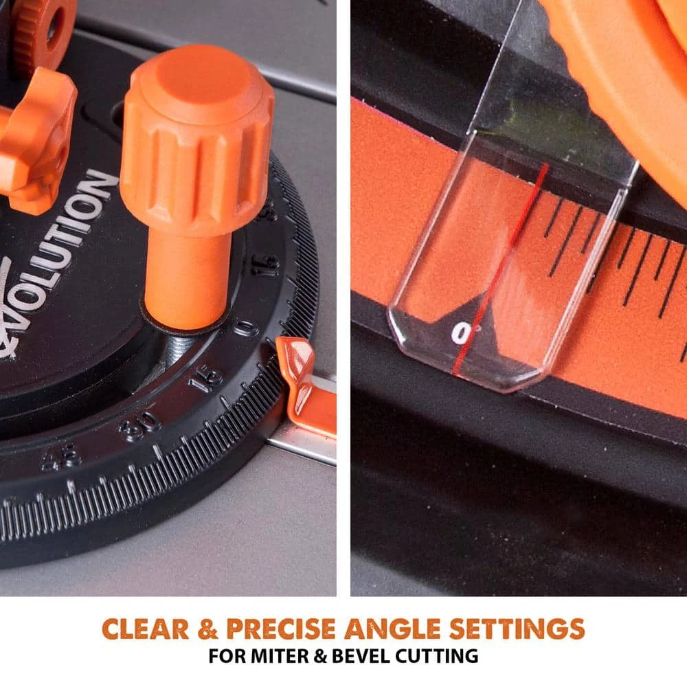 New ⭐ 15 Amp 10 in. Table Saw with Multi-Material 24-T Blade by Evolution Power Tools ❤️ 8 New ⭐ 15 Amp 10 in. Table Saw with Multi-Material 24-T Blade by Evolution Power Tools ❤️ - Image 6