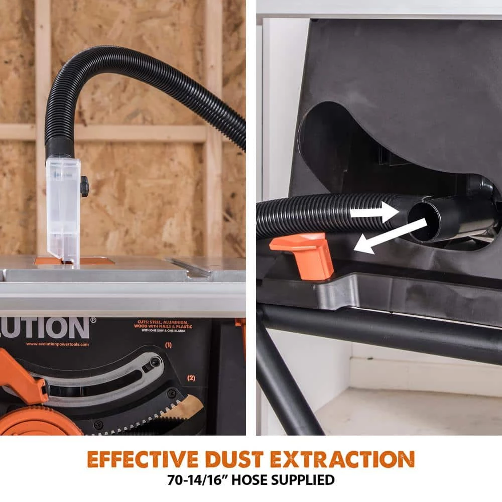 New ⭐ 15 Amp 10 in. Table Saw with Multi-Material 24-T Blade by Evolution Power Tools ❤️ 15 New ⭐ 15 Amp 10 in. Table Saw with Multi-Material 24-T Blade by Evolution Power Tools ❤️ - Image 13