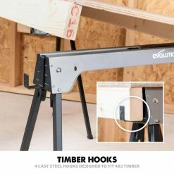 Top 10 😀 29 in. H Metal Folding Sawhorse with 1,100 lbs. Load Capacity Per Horse (2-Pack) by Evolution Power Tools 💯 -Sunex Tools Sales evolution power tools saw horses evosh1 77 1000