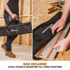 Wholesale ❤️ 55 in. Circular Saw Track with Clamps, Glide Strips and Carry Bag by Evolution Power Tools 🔥 -Sunex Tools Sales evolution power tools saw tracks st1400 1d 1000