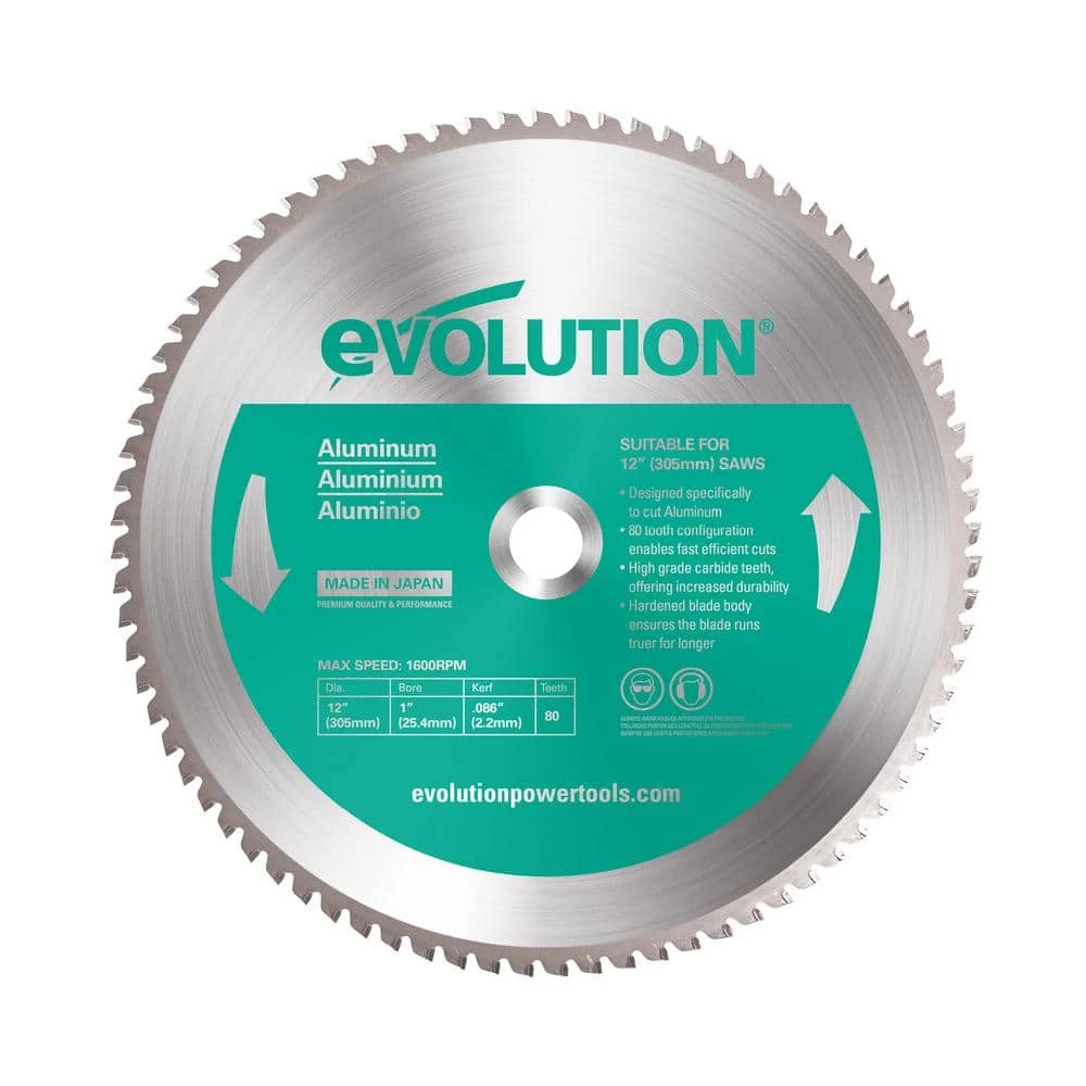 Discount β¨ 12 in. 80-Teeth Aluminum Cutting Saw Blade by Evolution Power Tools π 3 Discount β¨ 12 in. 80-Teeth Aluminum Cutting Saw Blade by Evolution Power Tools π
