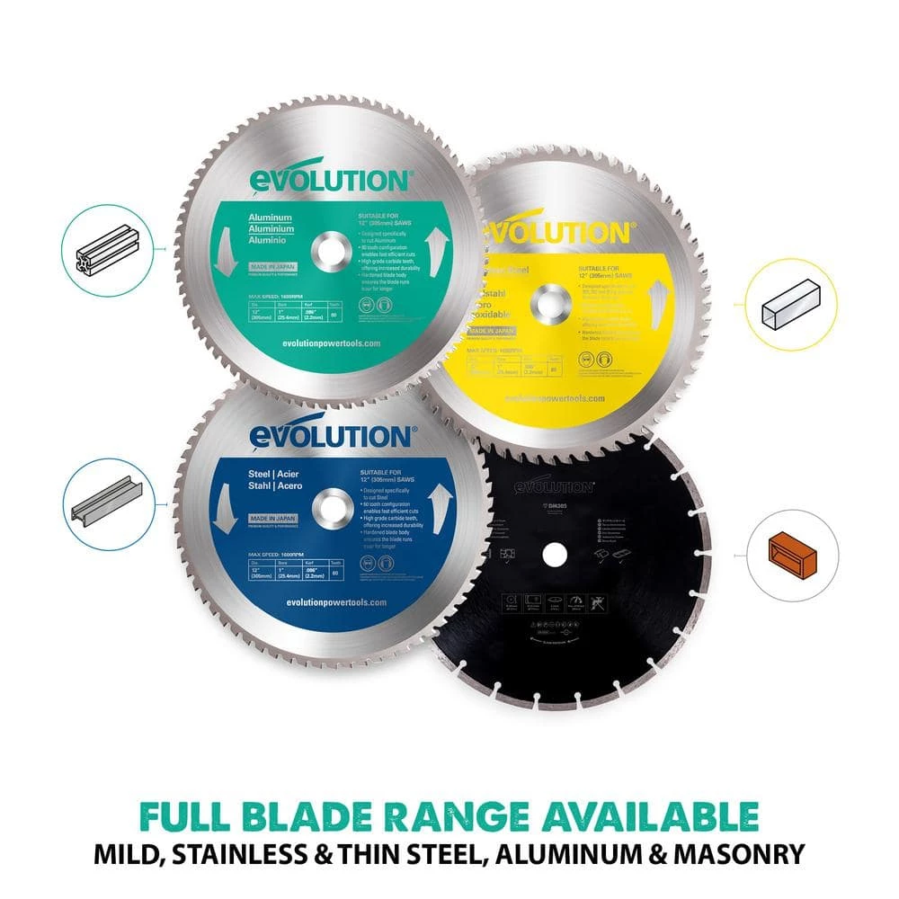Discount β¨ 12 in. 80-Teeth Aluminum Cutting Saw Blade by Evolution Power Tools π 6 Discount β¨ 12 in. 80-Teeth Aluminum Cutting Saw Blade by Evolution Power Tools π - Image 4