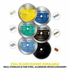 Outlet 😀 14 in. 90-Teeth Stainless-Steel Cutting Saw Blade by Evolution Power Tools 🎉 11 Outlet 😀 14 in. 90-Teeth Stainless-Steel Cutting Saw Blade by Evolution Power Tools 🎉 -Sunex Tools Sales evolution power tools table saw blades miter saw blades 14bladess 1d 1000