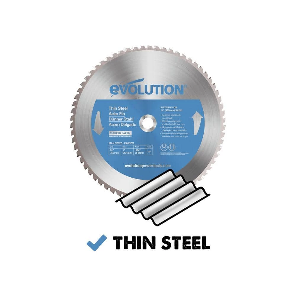 Buy ๐ 14 in. 90-Teeth Thin Steel Cutting Saw Blade by Evolution Power Tools ๐ 4 Buy ๐ 14 in. 90-Teeth Thin Steel Cutting Saw Blade by Evolution Power Tools ๐ - Image 2