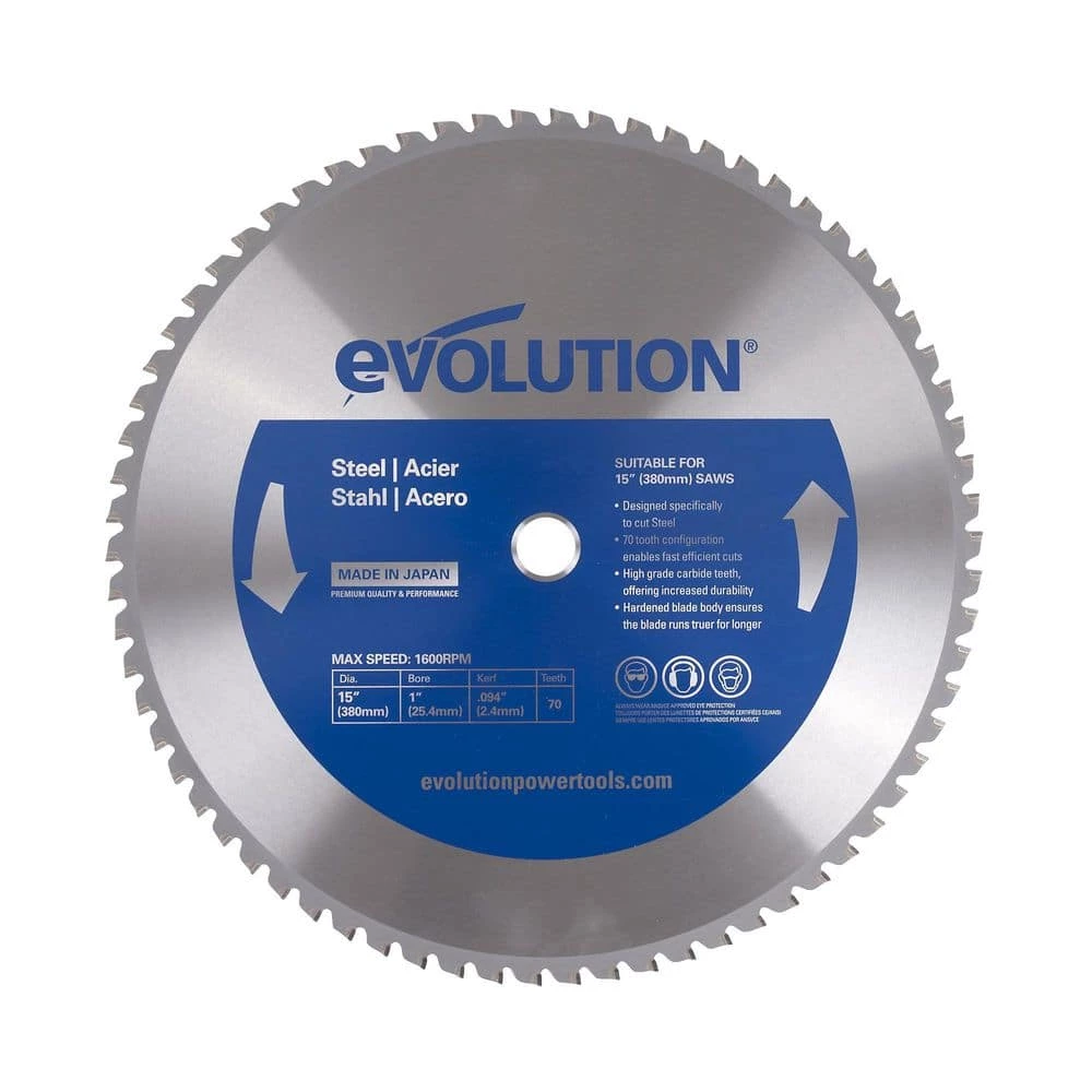 Wholesale ✔️ 15 in. Mild Steel Cutting Blade, 1 in. Arbor by Evolution Power Tools ⌛ 2 Wholesale ✔️ 15 in. Mild Steel Cutting Blade, 1 in. Arbor by Evolution Power Tools ⌛