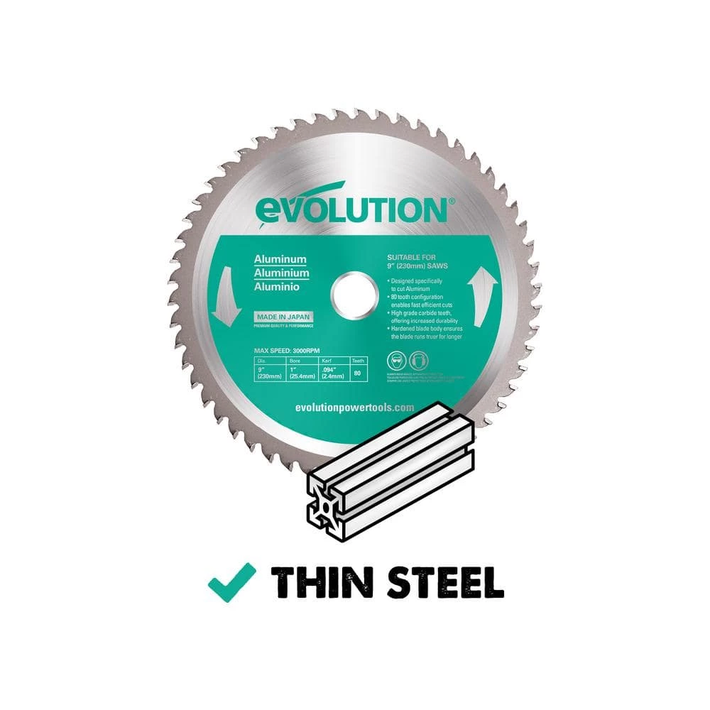 Best reviews of 🎉 9 in. 80-Teeth Aluminum Cutting Saw Blade by Evolution Power Tools 🎉 4 Best reviews of 🎉 9 in. 80-Teeth Aluminum Cutting Saw Blade by Evolution Power Tools 🎉 - Image 2