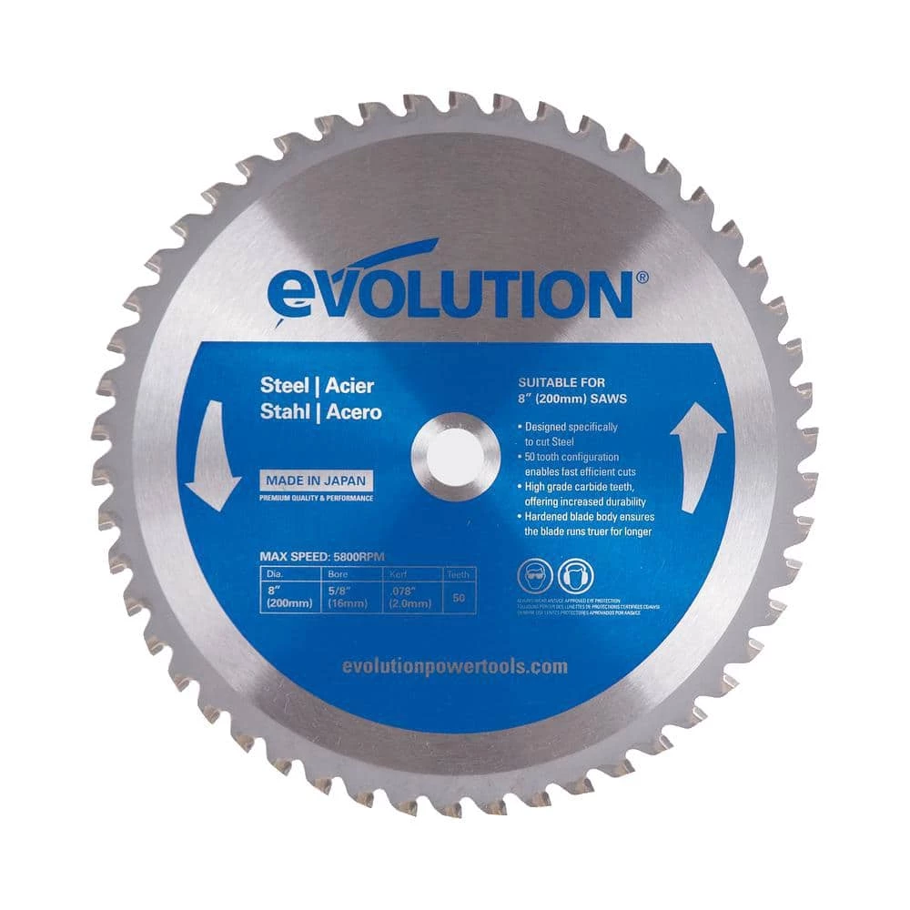 Deals ❤️ 8 in. 50-Teeth Mild Steel Cutting Saw Blade by Evolution Power Tools ⭐ 3 Deals ❤️ 8 in. 50-Teeth Mild Steel Cutting Saw Blade by Evolution Power Tools ⭐