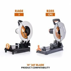 Outlet 😉 RAGE 14 in. Multipurpose Replacement Blade by Evolution Power Tools 👍 -Sunex Tools Sales evolution power tools table saw blades miter saw blades rage355blade 77 1000