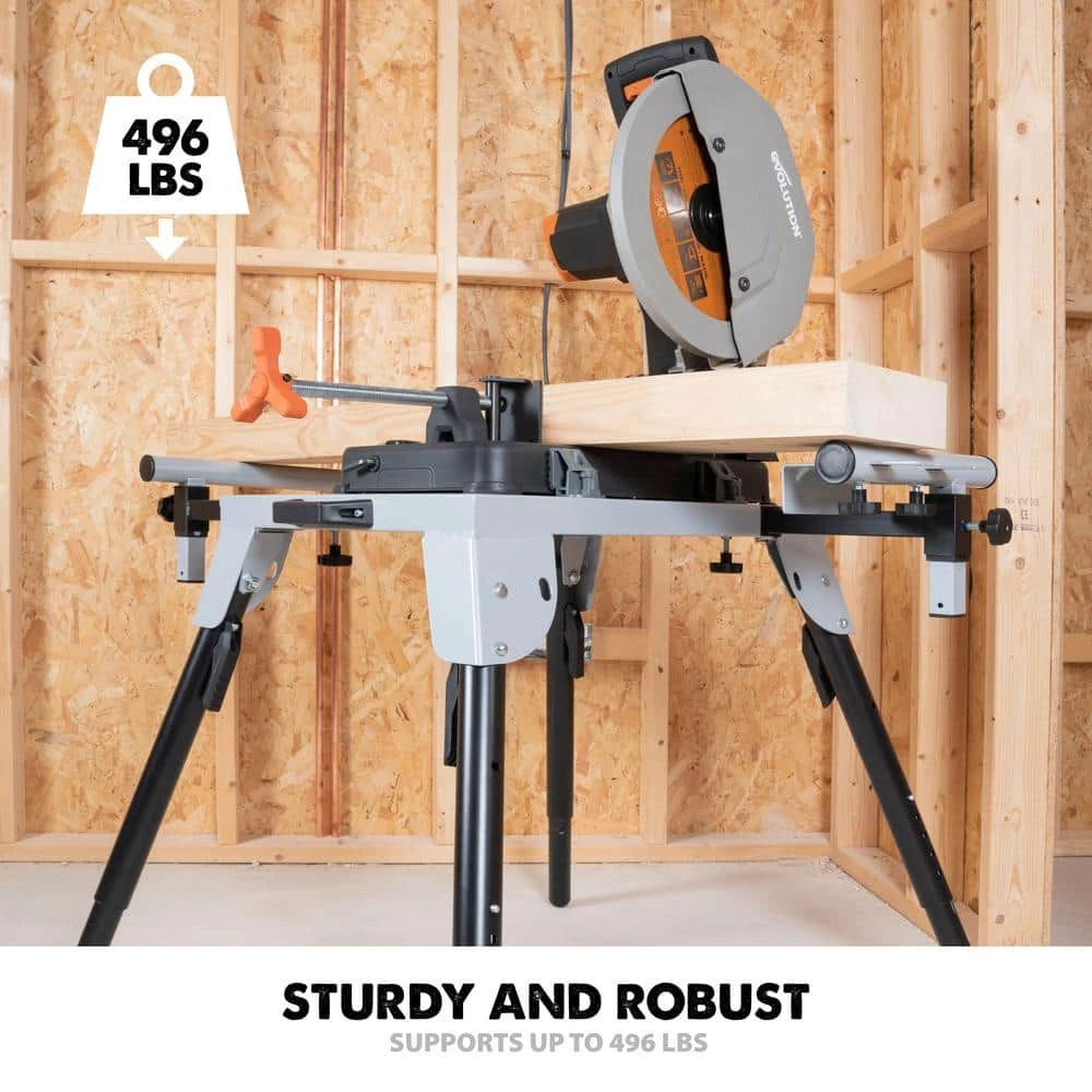 Outlet 🔔 32-3/32 in. x 23-5/8 in. Universal Heavy-Duty Stationary Chop Saw Stand by Evolution Power Tools 🤩 6 Outlet 🔔 32-3/32 in. x 23-5/8 in. Universal Heavy-Duty Stationary Chop Saw Stand by Evolution Power Tools 🤩 - Image 4