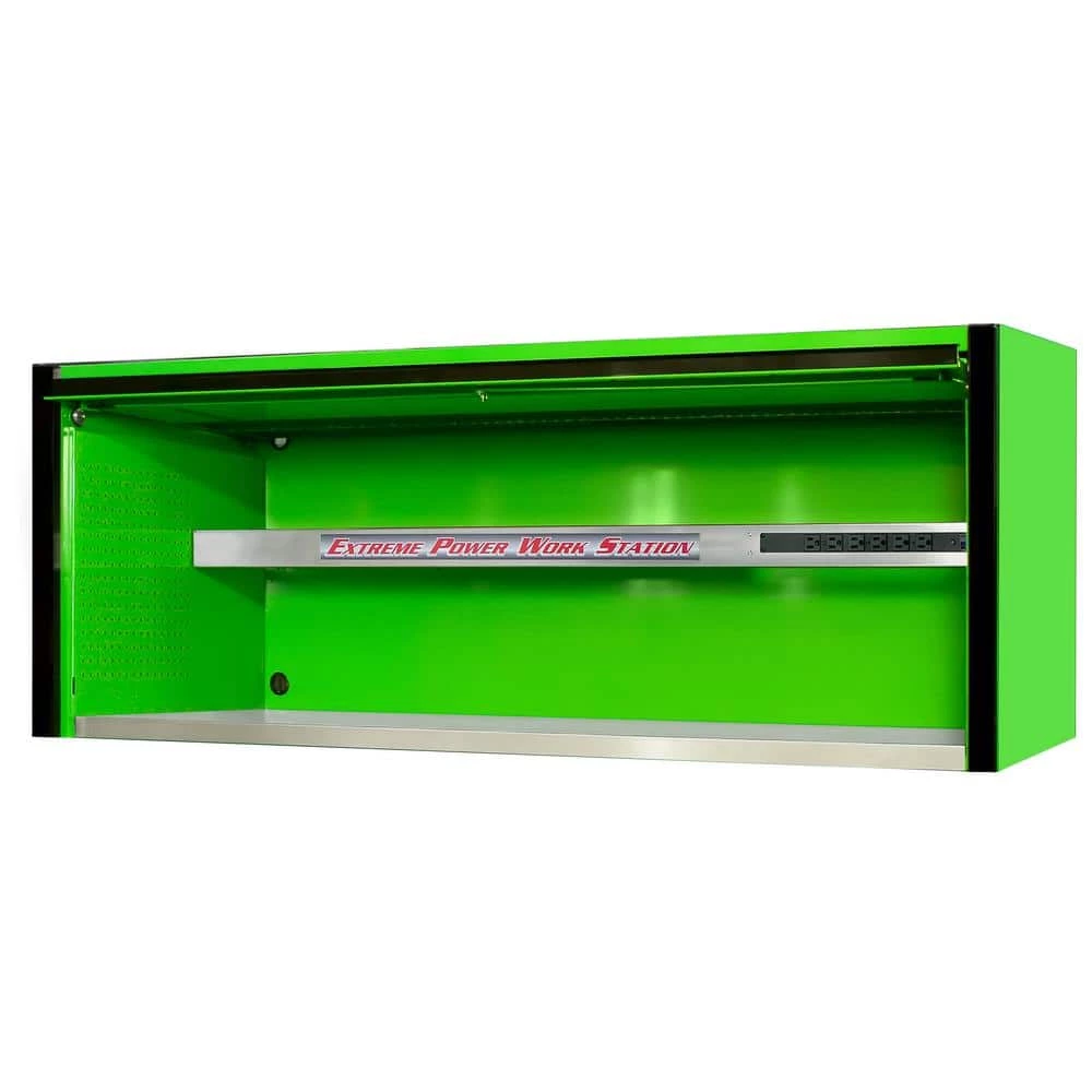 New 😍 EXQ Professional 72 in. 0-Drawer Green Extreme Power Workstation Hutch with Black Handles by Extreme Tools ✔️ 3 New 😍 EXQ Professional 72 in. 0-Drawer Green Extreme Power Workstation Hutch with Black Handles by Extreme Tools ✔️