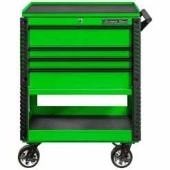 Flash Sale 🔔 Professional 33 in. Deluxe 4-Drawer Utility Tool Cart with Bumpers in Green by Extreme Tools 🎁