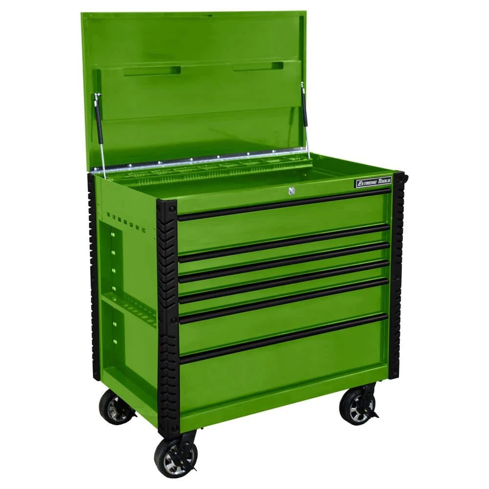 Flash Sale π€© EX Professional 41 in. 6-Drawer Tool Utility Cart with Bumpers in Lime Green by Extreme Tools β 3 Flash Sale π€© EX Professional 41 in. 6-Drawer Tool Utility Cart with Bumpers in Lime Green by Extreme Tools β