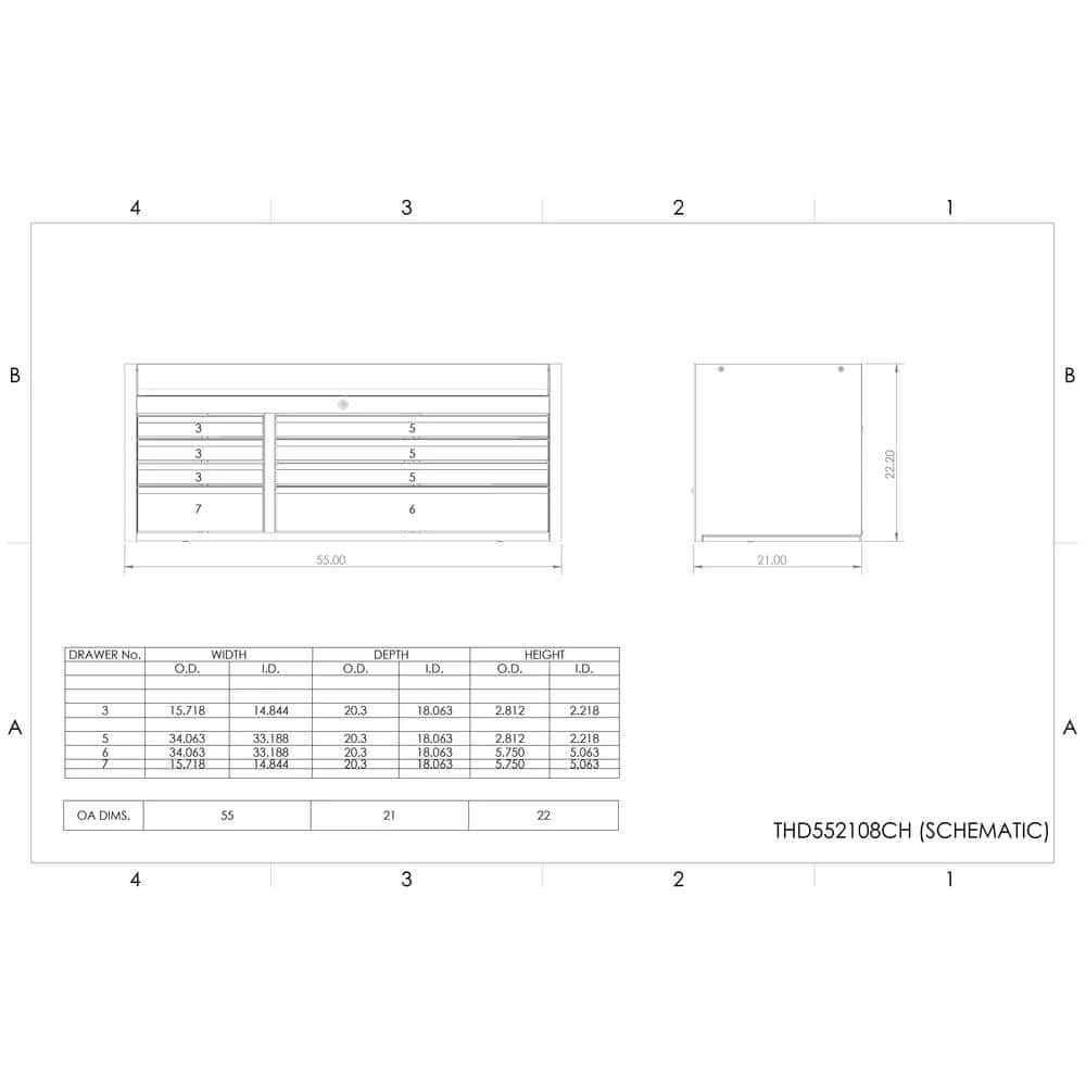 Wholesale ⭐ THD Series 55 in. 8-Drawer Top Chest in Black by Extreme Tools 🌟 14 Wholesale ⭐ THD Series 55 in. 8-Drawer Top Chest in Black by Extreme Tools 🌟 - Image 12