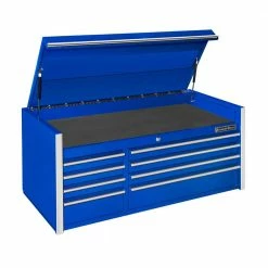 Promo ✨ THD Series 55 in. 8-Drawer Top Chest in Blue by Extreme Tools 💯 -Sunex Tools Sales high gloss powder coat extreme tools top tool chests thd552108chbl 4f 1000