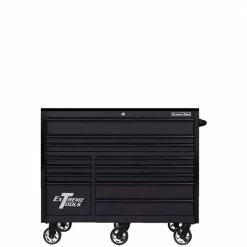 Flash Sale โ RX 55 in. 12-Drawer Roller Cabinet Tool Chest in Matte Black with Gloss Black Handles and Trim by Extreme Tools โจ