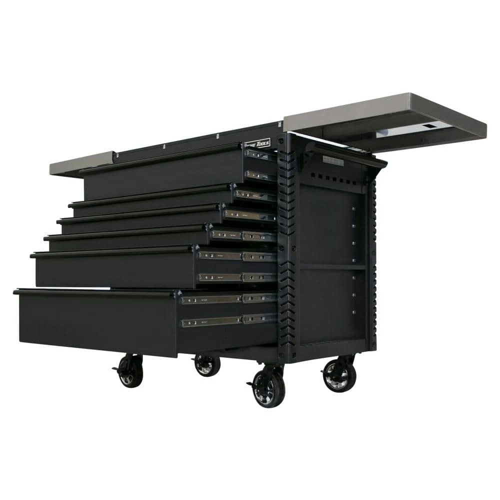Deals ⌛ EX Professional 41 in. 6-Drawer Tool Utility Cart with Stainless Steel Slider Top and Bumpers in Black by Extreme Tools 🌟 5 Deals ⌛ EX Professional 41 in. 6-Drawer Tool Utility Cart with Stainless Steel Slider Top and Bumpers in Black by Extreme Tools 🌟 - Image 3
