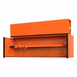Hot Sale 💯 DX Series 72 in. 0-Drawer Triple Bank Hutch in Orange with Black Handle by Extreme Tools 😀 -Sunex Tools Sales orange gloss powder coat finish with anodized black handle extreme tools top tool chests dx722101hcorbk c3 1000