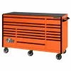 Coupon 🧨 RX 72 in. 19-Drawer Roller Cabinet Tool Chest in Orange with Black Handles and Trim by Extreme Tools 🎉 -Sunex Tools Sales orange gloss powder coat finish with black anodized drawer pulls extreme tools tool cabinets rx722519rcorbk x 64 1000