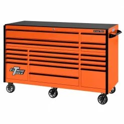 Coupon 🧨 RX 72 in. 19-Drawer Roller Cabinet Tool Chest in Orange with Black Handles and Trim by Extreme Tools 🎉