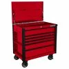 Discount ⭐ EX Professional 41 in. 6-Drawer Tool Utility Cart with Bumpers in Red with Black Drawer Pulls by Extreme Tools 🤩 2 Discount ⭐ EX Professional 41 in. 6-Drawer Tool Utility Cart with Bumpers in Red with Black Drawer Pulls by Extreme Tools 🤩 -Sunex Tools Sales red gloss powder coat finish with black anodized drawer pulls extreme tools tool carts ex4106tcrdbk 64 1000