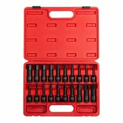 Promo ✔️ 1/4 in. Drive SAE and Metric Impact Socket Set (20-Piece) by SUNEX TOOLS 🌟