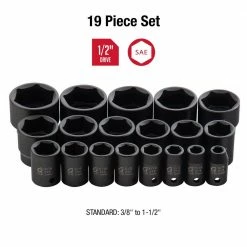 Best Pirce ✔️ 1/2 in. Drive SAE Impact Socket Set (19-Piece) by SUNEX TOOLS ✔️ -Sunex Tools Sales sunex tools impact socket sets 2640 c3 1000
