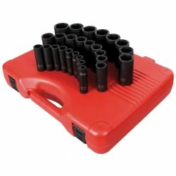 Buy ⌛ 1/2 in. Drive Metric Impact Socket Set (26-Piece) by SUNEX TOOLS 🎉