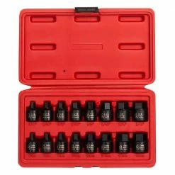 Promo 😉 3/8 in. Drive Stubby Impact Hex Driver SAE and Metric Set (16-Piece) by SUNEX TOOLS ❤️