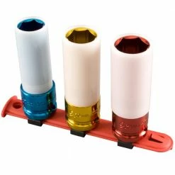 Promo 👍 1/2 in. Drive Metric Extra Thin Wall Deep Wheel Protector Impact Socket Set (3-Piece) by SUNEX TOOLS 🌟